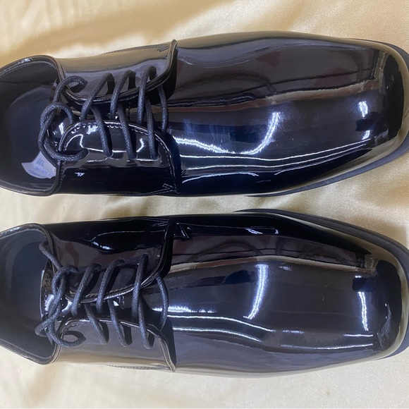 NEW JOSEPH & FEISS INTERNATIONAL LEATHER TUXEDO SHOES WIDE wedding Oxford lace - Picture 2 of 6